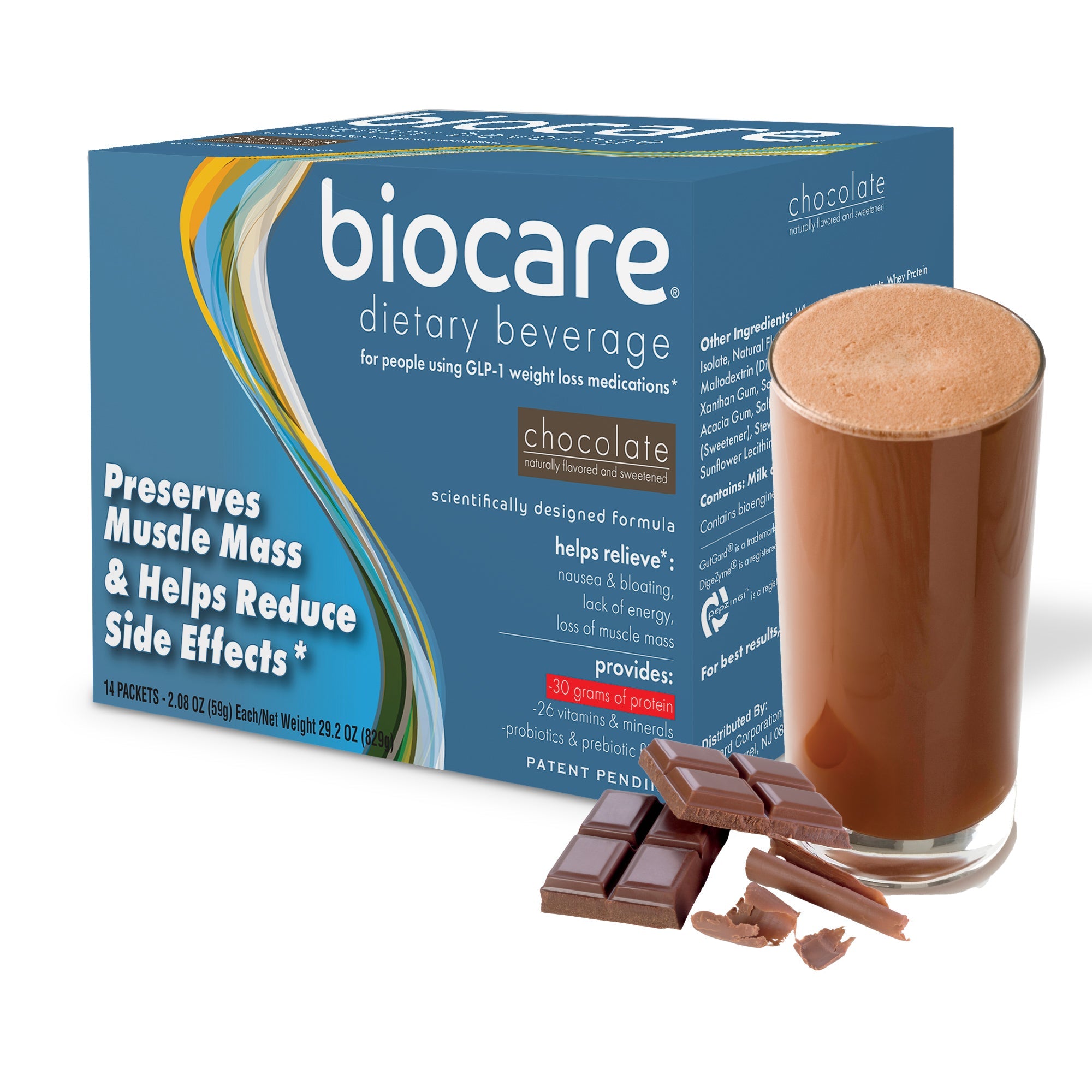 30G Protein Chocolate Biocare Dietary Beverage (14-Count)