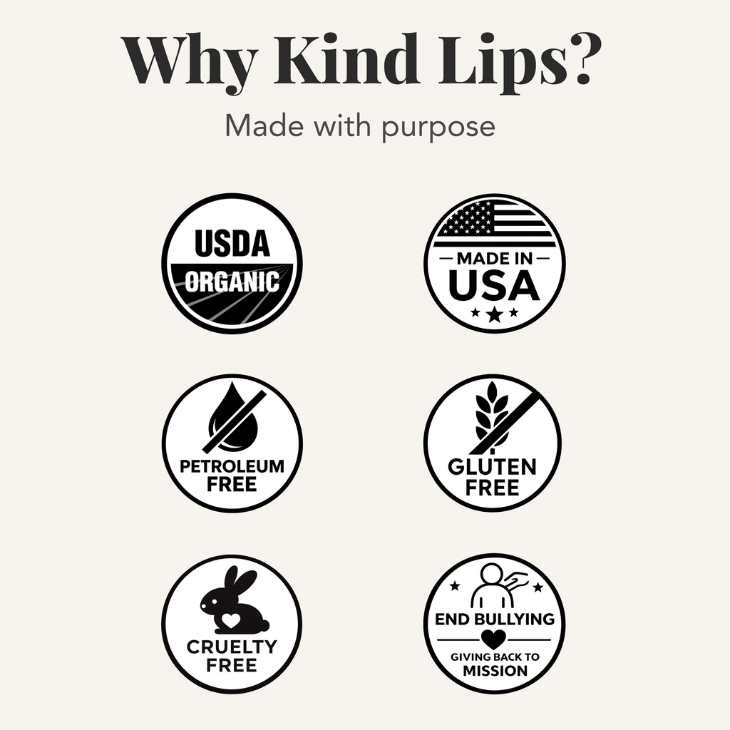 Kind Lips Organic Lip Balm Strawberry | Petroleum Free | Gluten Free | Made in USA