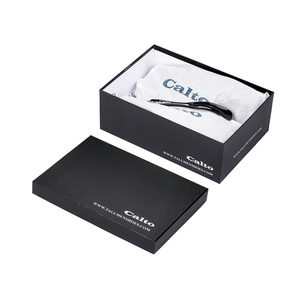 CALTO - Q273  - 2 Inches Taller (Cement Grey) -Elevated Leatherette Micro-Perforated Sneakers