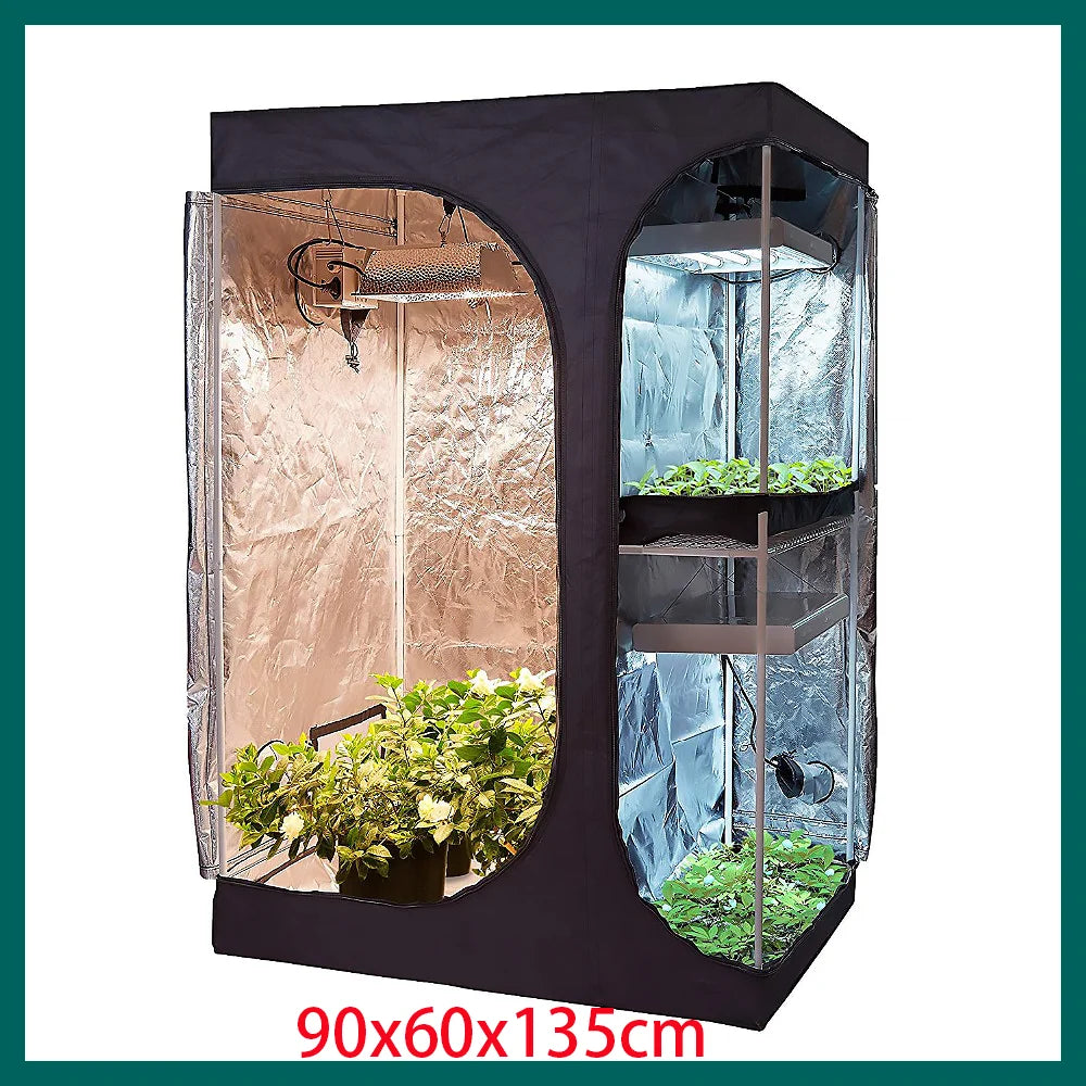 Grow Tent Growbox Hydroponics Growing System Led Grow Plant Lights Full Kits High PPFD 4Inch Duct Fans Activated Carbon Filter