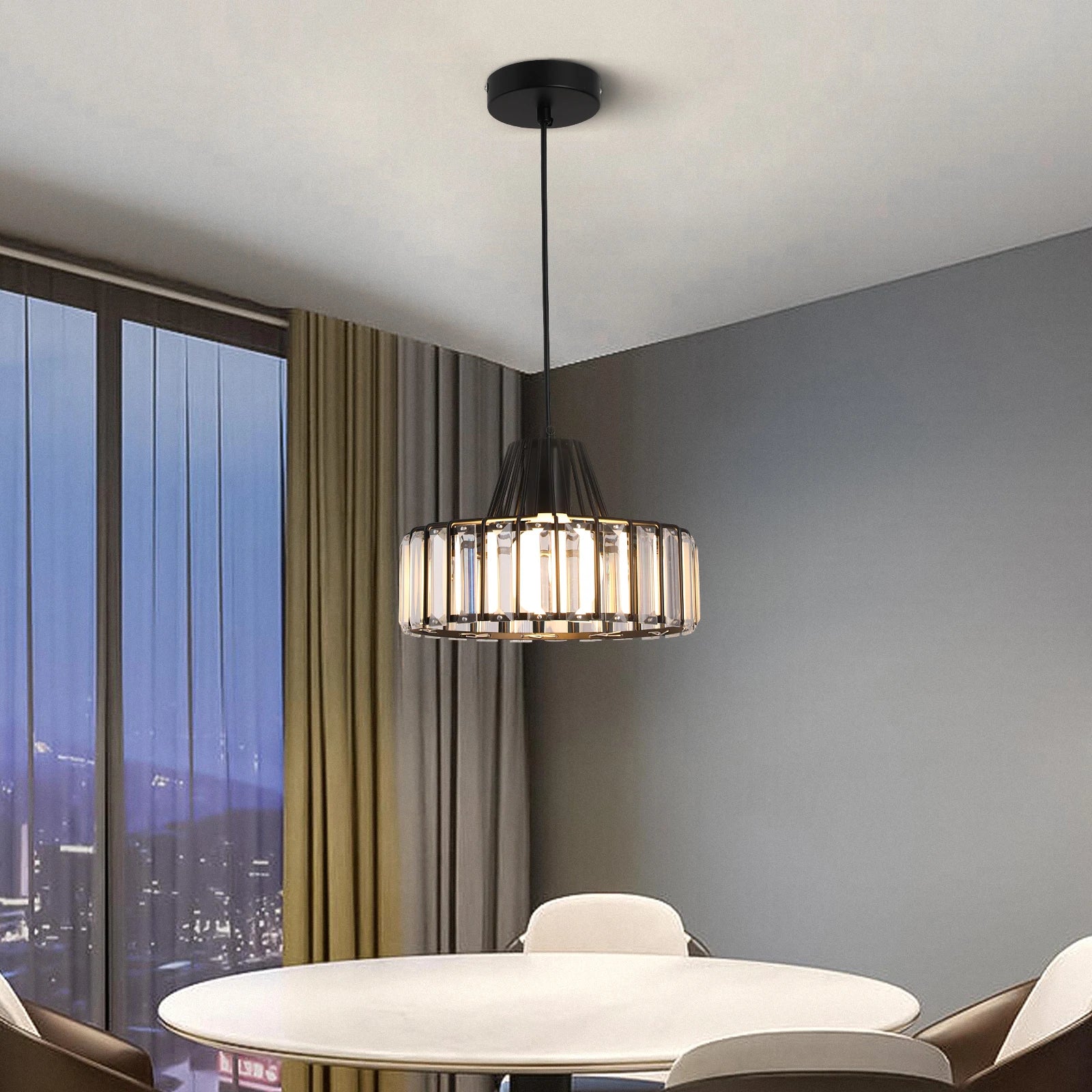 Modern Pendant Light Nordic Crystal Led Chandelier Hanging Ceiling Lamp Luxury Indoor Lustre Dining Room Kitchen Island Fixture