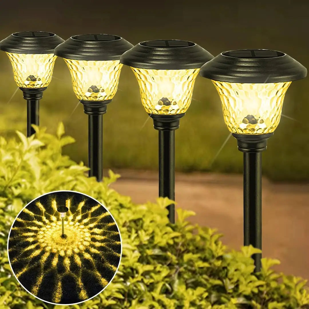 Solar Pathway Lights Outdoor Vibrant LED Mushroom Garden Stake Lighting for Walkways Lawns Driveways Landscapes Decorative