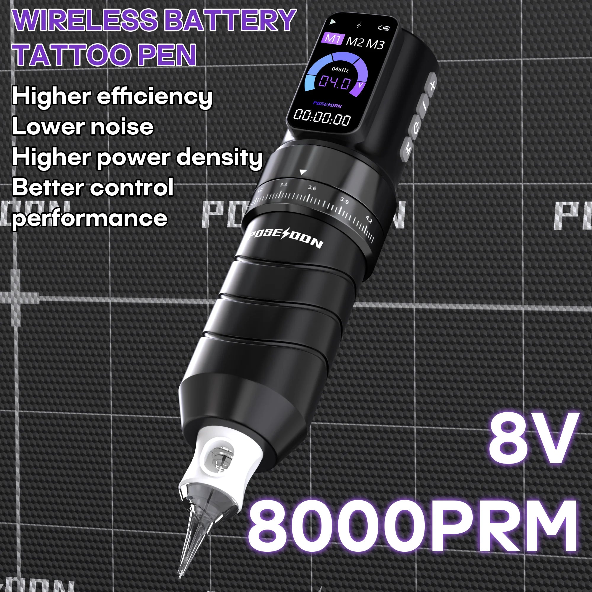 POSEIDON Tattoo Kit V5 High Quality Tattoo Pen Kit For Permanent Makeup Tattoo Machine Kit Wireless Power Supply Tattoo Gun Kit
