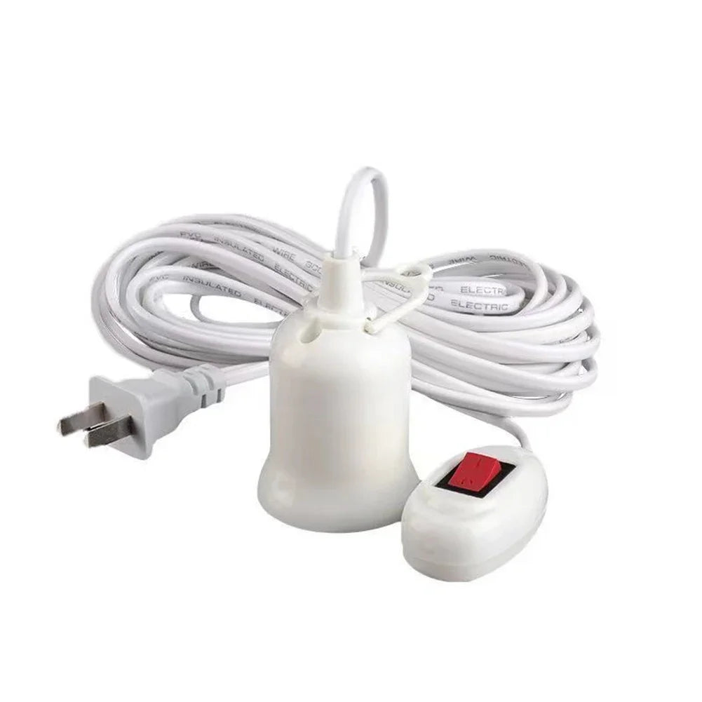 Lamp Bases Universal With Switch Led Bulb Socket Adapter E27 Screw Lamp Holder Accessories Tools Two Plugs Suspension