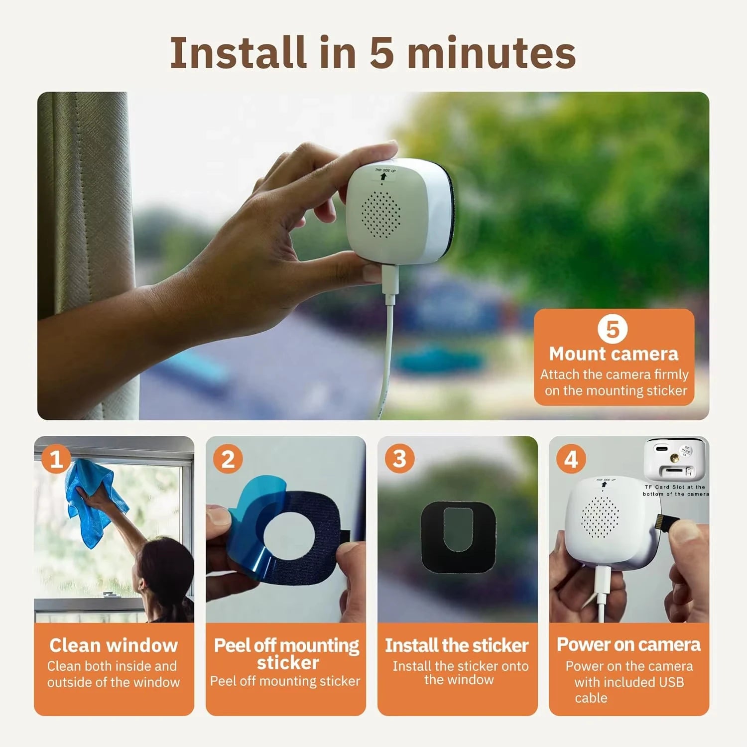 WiFi Camera Safety Monitor Mini 1080P HD Camcorders Indoors Night Version Video Intelligent Camera Security Protection