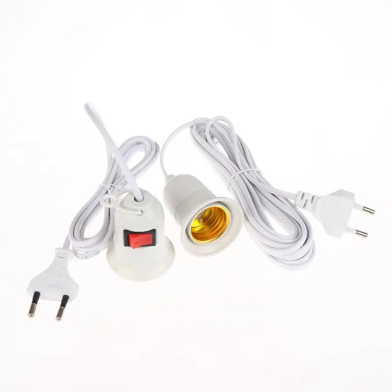 ♥EU Plug E27 Plug With Switch & Long Cable 3/5 Meters- Lamp Holder Power Cord For DIY Lighting & Electrical Appliances