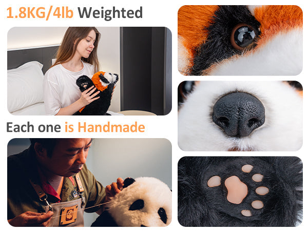 Breathing Red Panda Plush – Lifelike Calming Toy Gift
