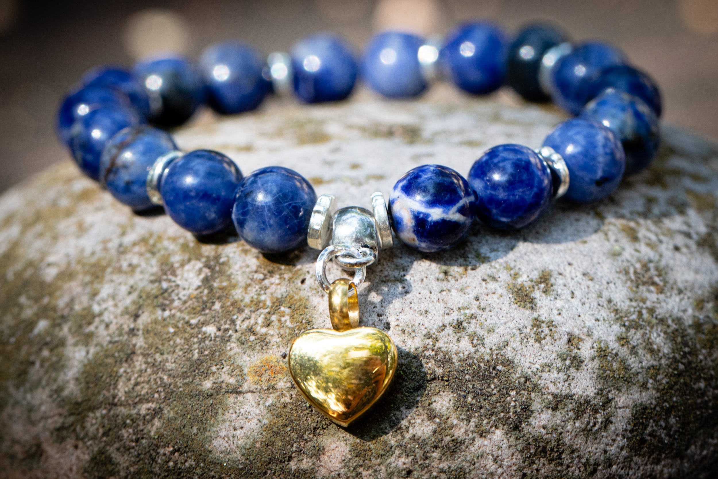 *New* Sodalite Keepsake Urn Heart Bracelet