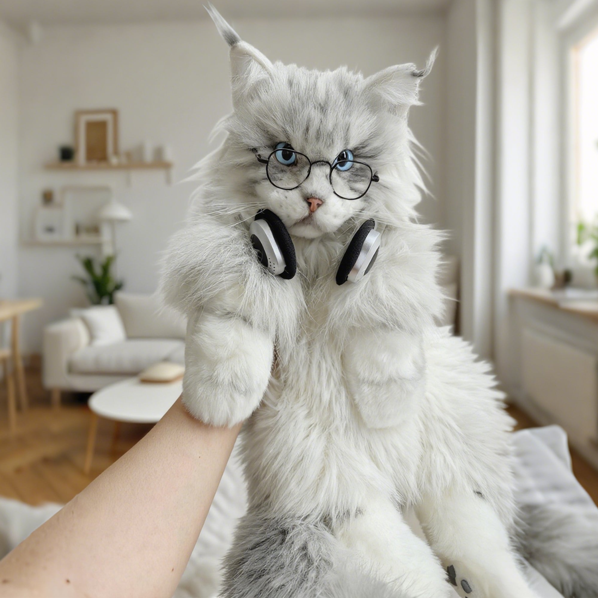 Silver Maine Coon Backpack-Majestic and Purrfect Companion